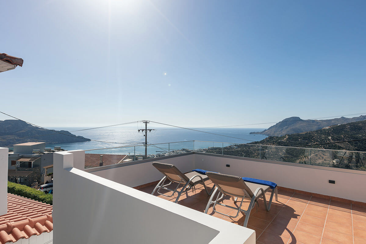 Enjoy the view and the sun from the huge balcony of the apartment