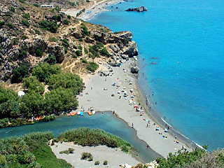 Preveli palm beach, just 9km from AnnaView apartments