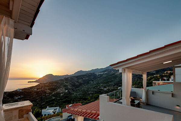 Amazing sunsets to the bay of Plakias from the balconies of AnnaView apartments & suites