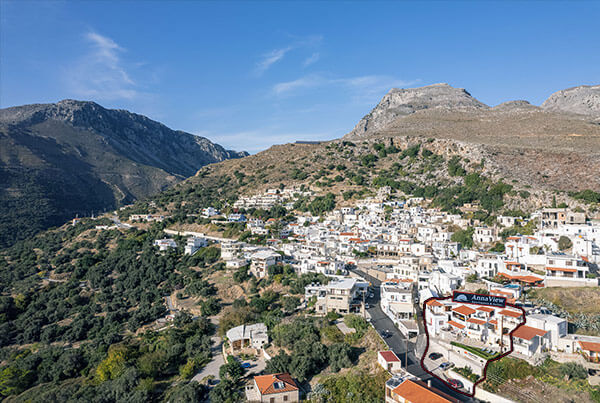The amazing Mirthios village where AnnaView apartments & suites are located