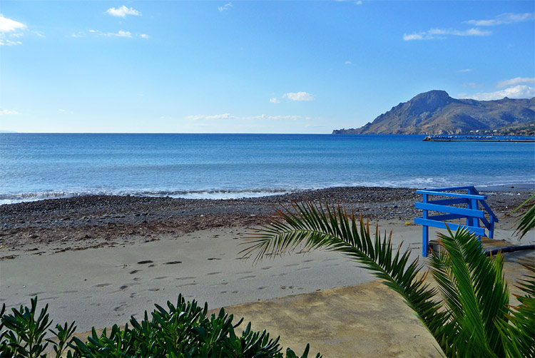 The sunset from the beach of Plakias, Crete