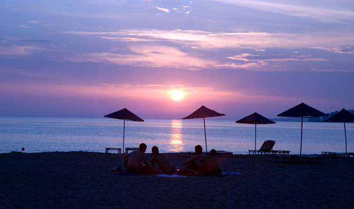 Der Sonnenuntergang von Plakias Strand