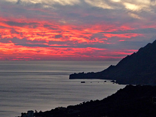 Winter Holidays in Crete - Amazing winter sunset-view from AnnaView apartments