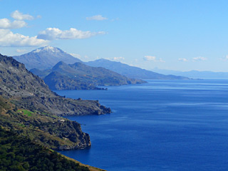 Winter Holidays in Crete - Amazing coastline in South crete on a sunny Winter day