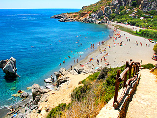 Preveli Palmenstramd in Plakias, Kreta