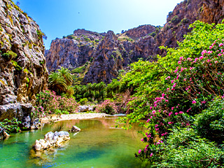 Preveli Palm Beach in Plakias, Crete