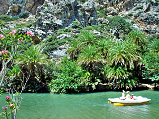 Preveli Palm Beach in Plakias, Crete