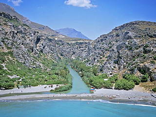 Preveli Palm Beach in Plakias, Crete